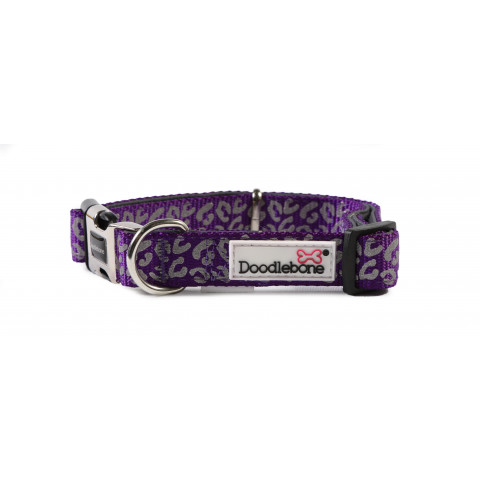 Padded Collar Violet Leopard Reflective 1-2