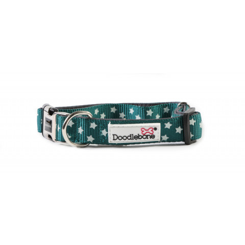 Padded Collar Teal Stars Glow in the Dark 1-2