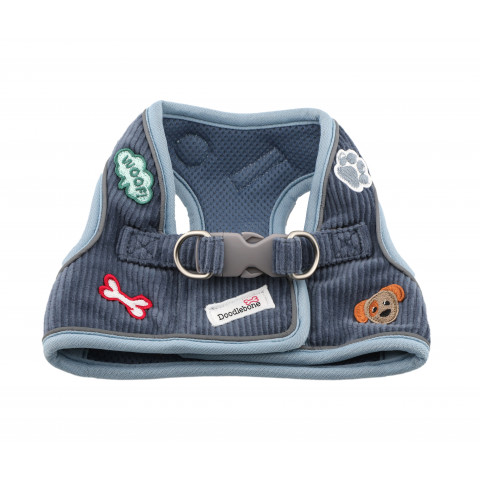 Dinky Dog Snappy Harness Blue Cord 1