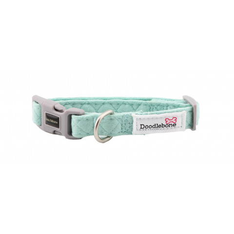 Dinky Dog Collar Mint Quilt 3-6