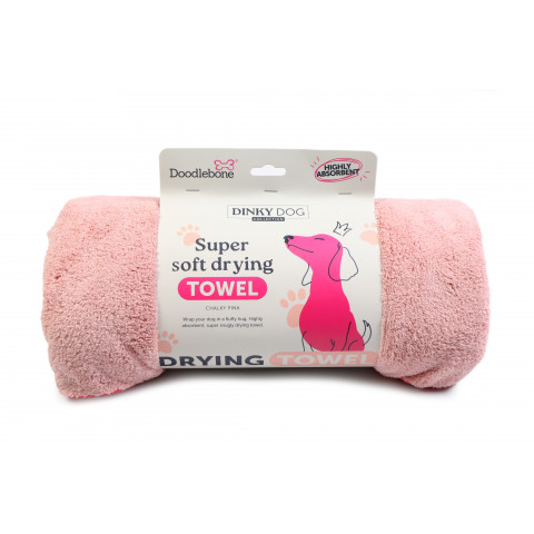 Dinky Dog Towel Chalky Pink