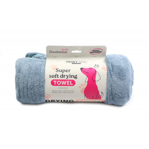 Dinky Dog Towel Chalky Blue